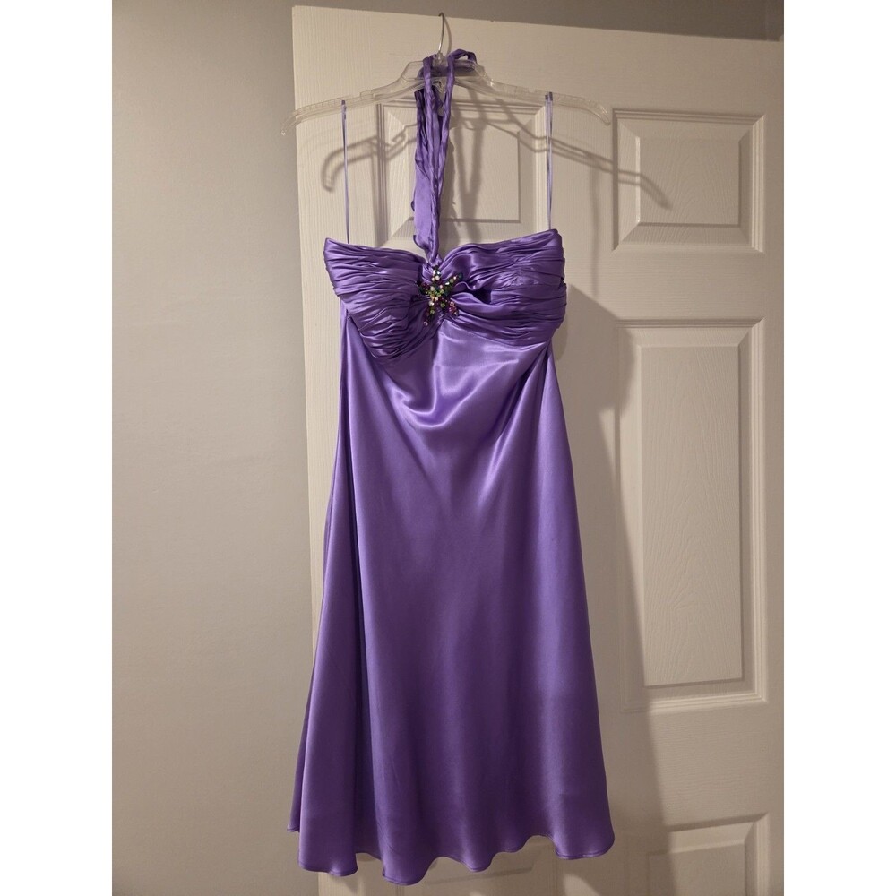 New Mary L Purple Evening/ Party/ Prom with Rhinestone Accents
